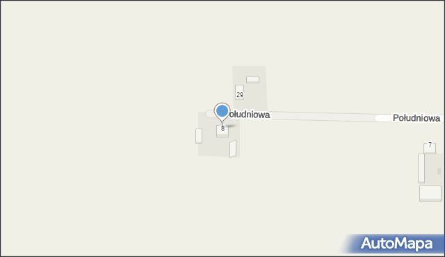 Kosów, Południowa, 8, mapa Kosów
