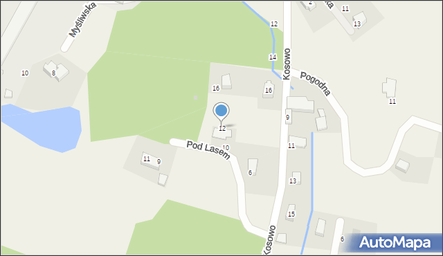 Kosowo, Pod Lasem, 12, mapa Kosowo