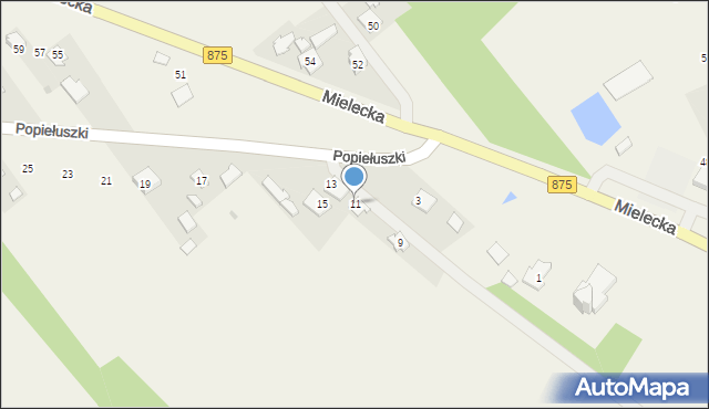 Kosowy, Popiełuszki Jerzego, bł. ks., 11, mapa Kosowy