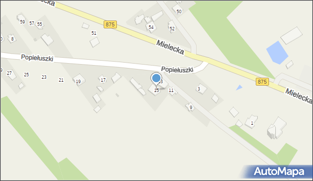 Kosowy, Popiełuszki Jerzego, bł. ks., 15, mapa Kosowy