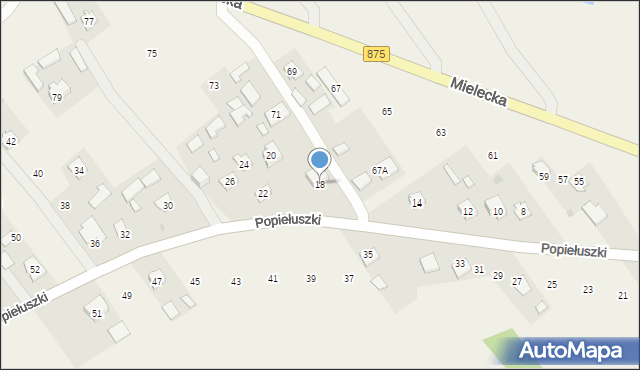 Kosowy, Popiełuszki Jerzego, bł. ks., 18, mapa Kosowy
