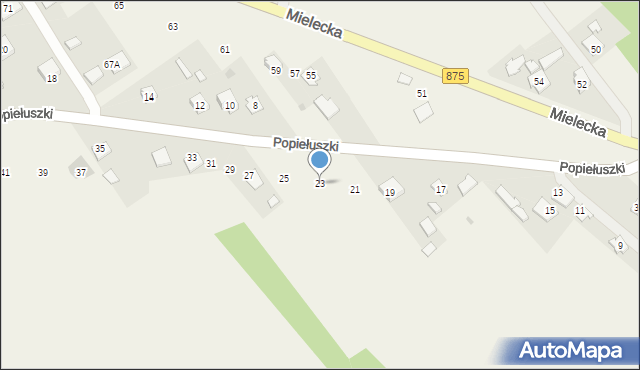 Kosowy, Popiełuszki Jerzego, bł. ks., 23, mapa Kosowy