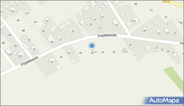 Kosowy, Popiełuszki Jerzego, bł. ks., 43, mapa Kosowy