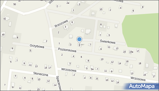 Kostkowice, Poziomkowa, 5, mapa Kostkowice