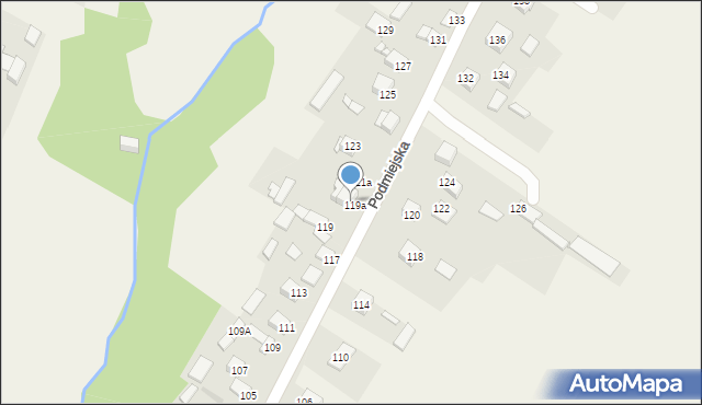 Kostomłoty Pierwsze, Podmiejska, 121, mapa Kostomłoty Pierwsze