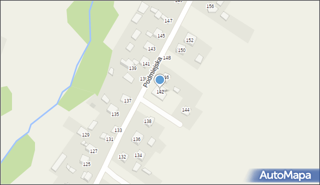 Kostomłoty Pierwsze, Podmiejska, 142, mapa Kostomłoty Pierwsze