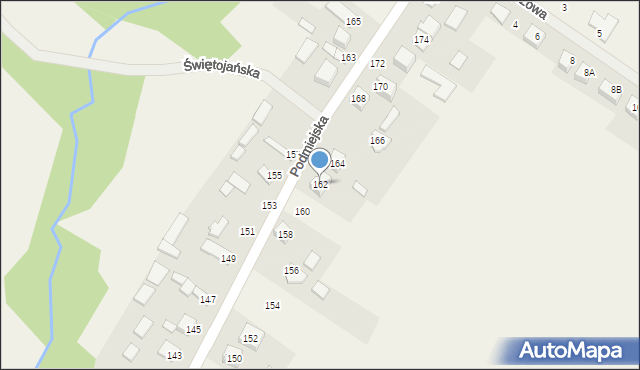 Kostomłoty Pierwsze, Podmiejska, 162, mapa Kostomłoty Pierwsze