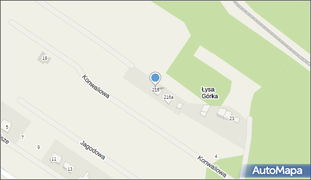 Kostomłoty Pierwsze, Podmiejska, 216, mapa Kostomłoty Pierwsze