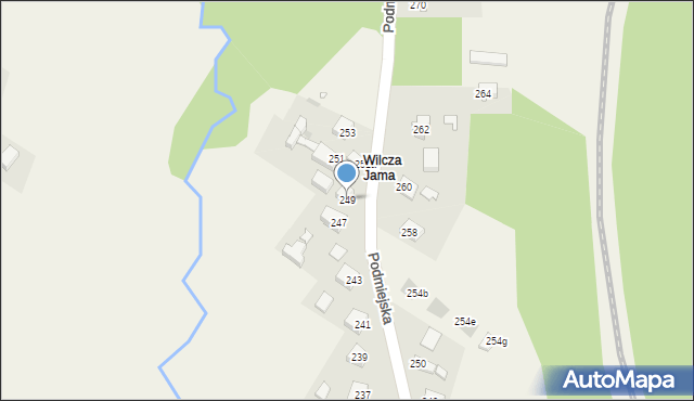 Kostomłoty Pierwsze, Podmiejska, 249, mapa Kostomłoty Pierwsze