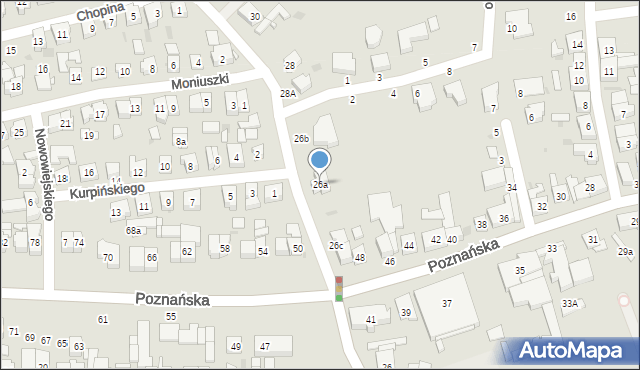 Kostrzyn, Półwiejska, 26a, mapa Kostrzyn