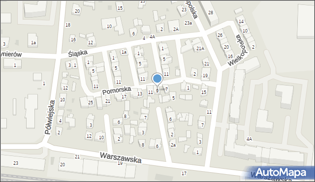 Kostrzyn, Pomorska, 9, mapa Kostrzyn