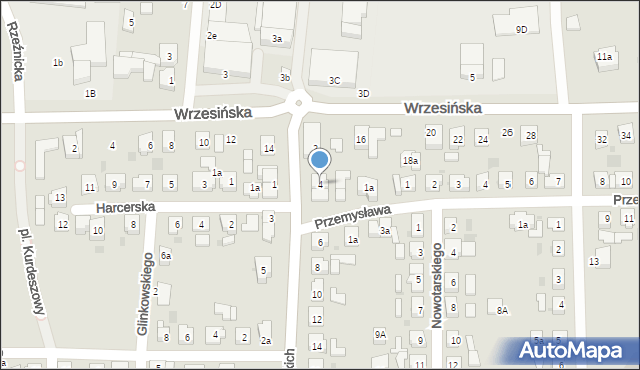 Kostrzyn, Powstańców Wielkopolskich, 4, mapa Kostrzyn