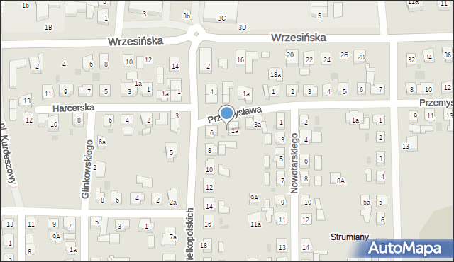 Kostrzyn, Powstańców Wielkopolskich, 6a, mapa Kostrzyn