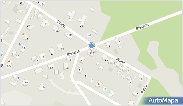 Kostrzyn nad Odrą, Polna, 11d, mapa Kostrzyn nad Odrą