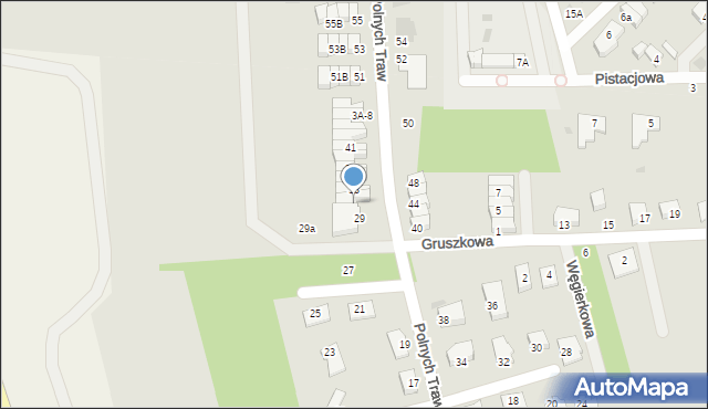 Koszalin, Polnych Traw, 31, mapa Koszalina