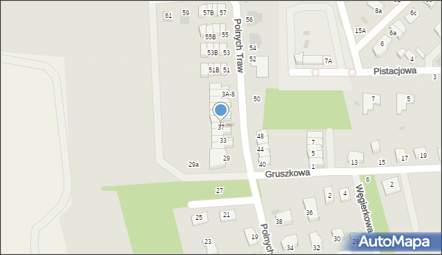 Koszalin, Polnych Traw, 37, mapa Koszalina