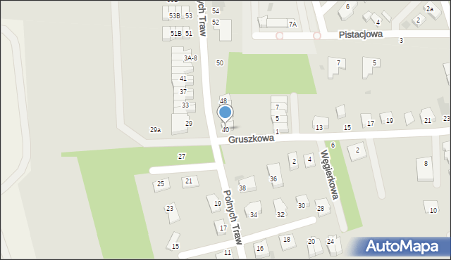 Koszalin, Polnych Traw, 40, mapa Koszalina