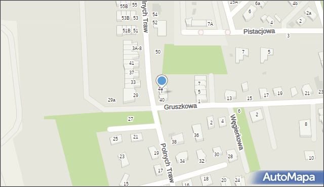 Koszalin, Polnych Traw, 42, mapa Koszalina