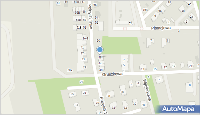 Koszalin, Polnych Traw, 48, mapa Koszalina