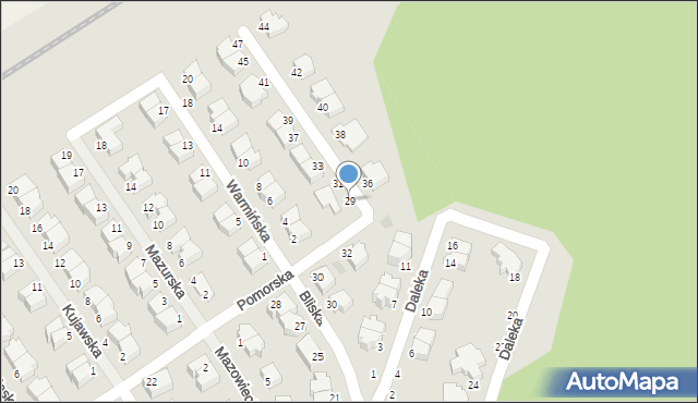 Koszalin, Pomorska, 29, mapa Koszalina