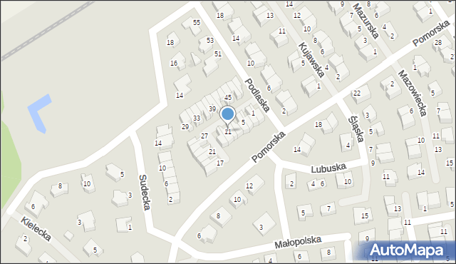 Koszalin, Podlaska, 11, mapa Koszalina