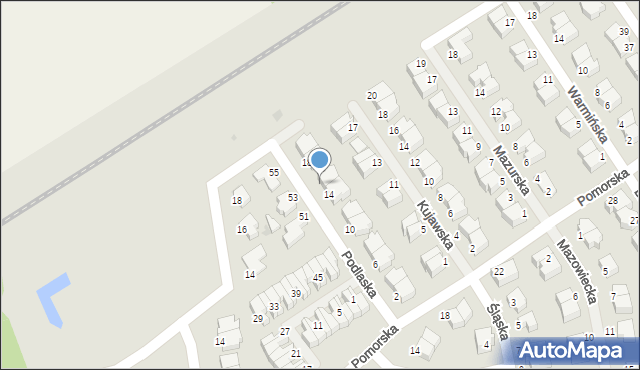 Koszalin, Podlaska, 16, mapa Koszalina