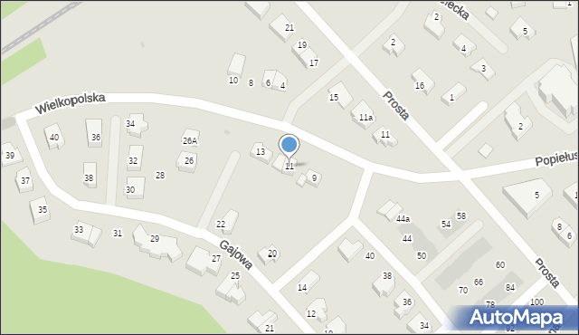 Koszalin, Popiełuszki Jerzego, bł. ks., 11, mapa Koszalina