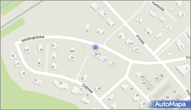 Koszalin, Popiełuszki Jerzego, bł. ks., 13, mapa Koszalina