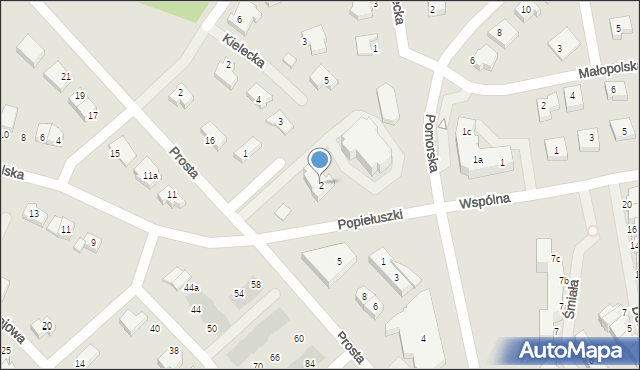 Koszalin, Popiełuszki Jerzego, bł. ks., 2, mapa Koszalina