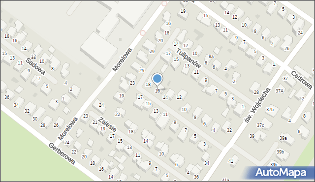 Koszalin, Polnych Kwiatów, 16, mapa Koszalina