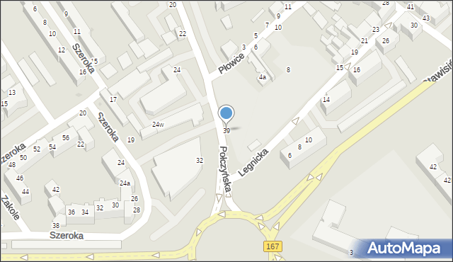 Koszalin, Połczyńska, 39, mapa Koszalina