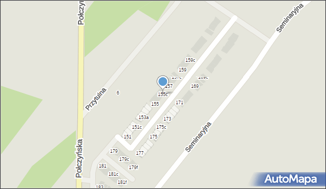 Koszalin, Połczyńska, 155c, mapa Koszalina