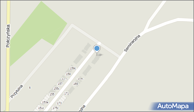 Koszalin, Połczyńska, 165c, mapa Koszalina