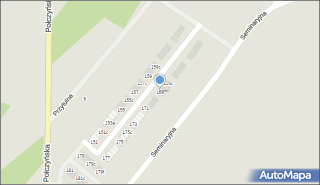 Koszalin, Połczyńska, 169, mapa Koszalina