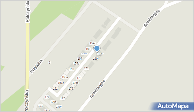 Koszalin, Połczyńska, 169a, mapa Koszalina