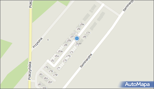 Koszalin, Połczyńska, 171, mapa Koszalina