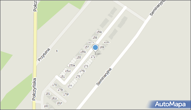 Koszalin, Połczyńska, 171a, mapa Koszalina