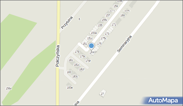 Koszalin, Połczyńska, 177, mapa Koszalina