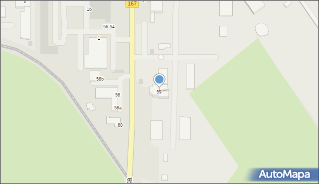 Koszalin, Połczyńska, 59, mapa Koszalina