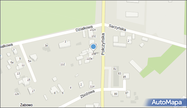 Koszalin, Połczyńska, 108, mapa Koszalina