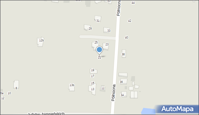 Koszalin, Północna, 21, mapa Koszalina