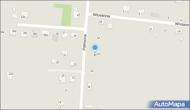 Koszalin, Północna, 42, mapa Koszalina