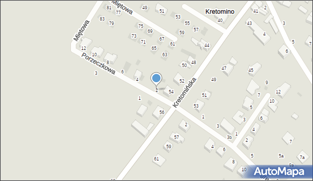 Koszalin, Porzeczkowa, 2, mapa Koszalina