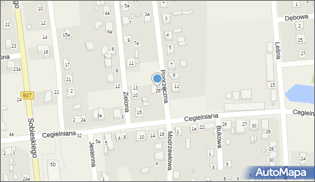 Koszęcin, Poprzeczna, 16, mapa Koszęcin