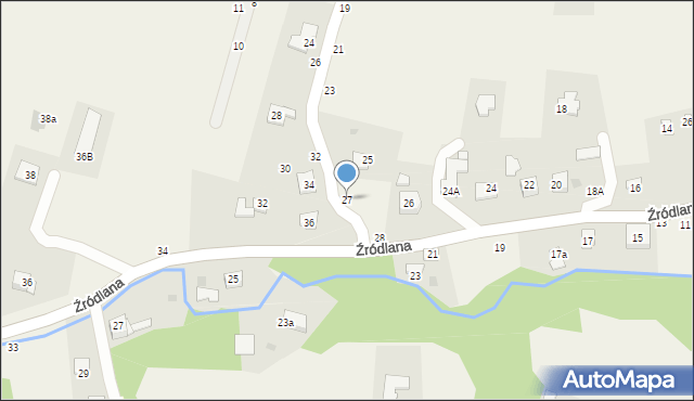 Koszyce Małe, Pogodna, 27, mapa Koszyce Małe