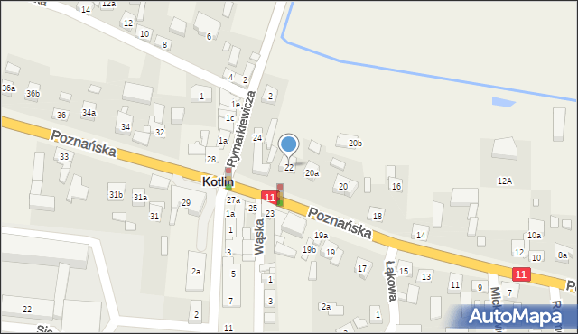 Kotlin, Poznańska, 22, mapa Kotlin