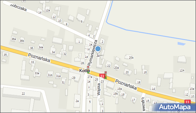 Kotlin, Poznańska, 24a, mapa Kotlin