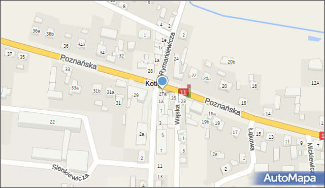 Kotlin, Poznańska, 27a, mapa Kotlin