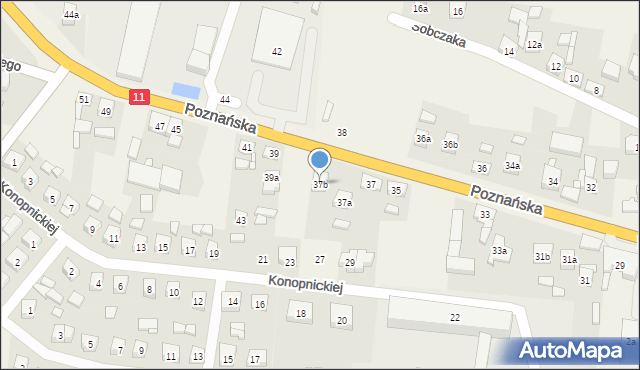 Kotlin, Poznańska, 37b, mapa Kotlin