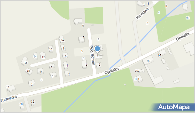 Kotórz Mały, Pod Borem, 4, mapa Kotórz Mały